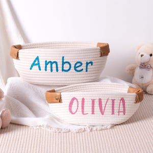 Babyparty-Geschenke, personalisierter Korb für Baby-Geschenk, kundenspezifischer Spielzeug-Korb mit Namen, Aufbewahrungskorb für Baby, Neugeborenen-Geschenke, Babykorb-Geschenk