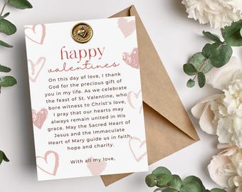 Catholic Valentine's Day Card: Traditional Printable (PDF)
