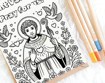 Saint Valentine Coloring Page: Catholic Kids Activity (PDF)