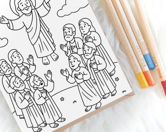 Ascension of Jesus Coloring Page: Catholic Saints Activity (PDF Download)