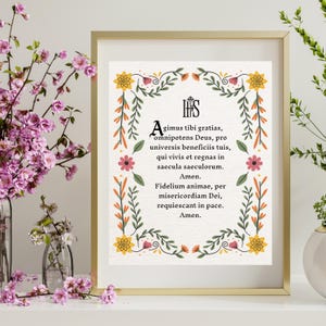 Agimus tibi gratias Prayer Print JPG File l Catholic Prayer After Meals Latin Print l Grace Prayer l Latin Catholic Prayer l Traditional