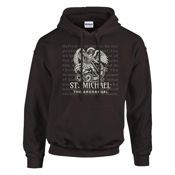 Saint Michael Archangel Hoodie: Catholic Prayer Design - Etsy