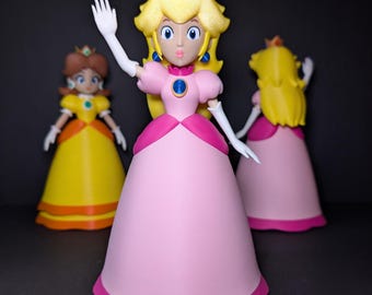 Royal Duo Princess Peach & Daisy Figures – 9.5" Tall Collectibles – Game-Inspired Display Figures