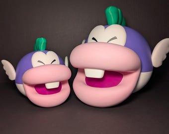 Cheep Chomp Figure – Big Mouth Retro Game Display Piece – Small or Large