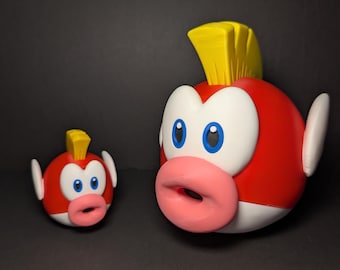 Cheep Cheep Fish Figure – Classic Video Game Collectible – Small or Large Size