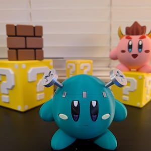 Frankenstein Kirby Mashup Figure | Spooky Cute Gaming Decor | Halloween Nintendo Fan Gift | Collectible Figurine