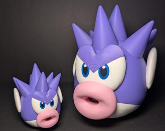 Figura de Cheep Cheep espinoso: exhibición de peces inspirada en juegos retro (pequeña o grande)