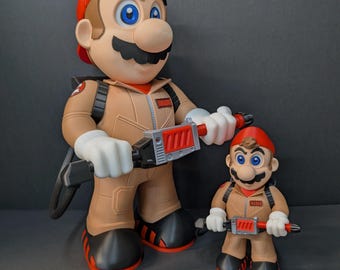 Ghost Hunter Mario | Ghostbustin’ Hero Display Model (Large 16” or Small 7.75”)
