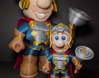 Thorio Mario Figure – Thunder God-Inspired Collectible – Small or Large