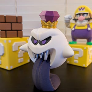 King Boo Figure – 7.75” Tall with Hidden Compartment! Spooky Mario Collectible