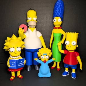 Simpsons Collectible Figurines – Homer, Marge, Bart, Lisa, Maggie & Krusty – 2 Sizes Available!