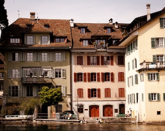 Lucerne Switzerland Photography: Historic Swiss Buildings - Cottagecore Decor