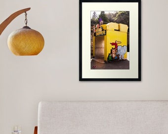 Stanley Park Vancouver - Retro Photograph - Whimsical Decor - Yellow Kids Dryer - Travel Art Print