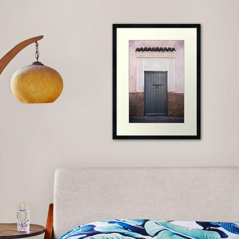 Gray Moroccan Door Travel Photograph Morocco Art Print Neutral Boho Home Decor image 3