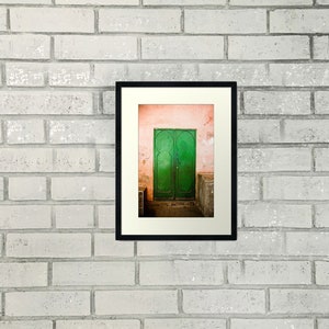 Kelly Green Moroccan Door Marrakesh Travel Photograph Wanderlust Art Print Bohemian Home Decor image 4