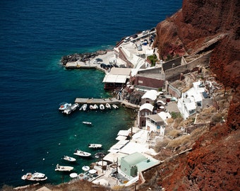 Santorini Photograph - Beautiful Amoudi Bay -  Greek Islands Art Print - Greece Travel