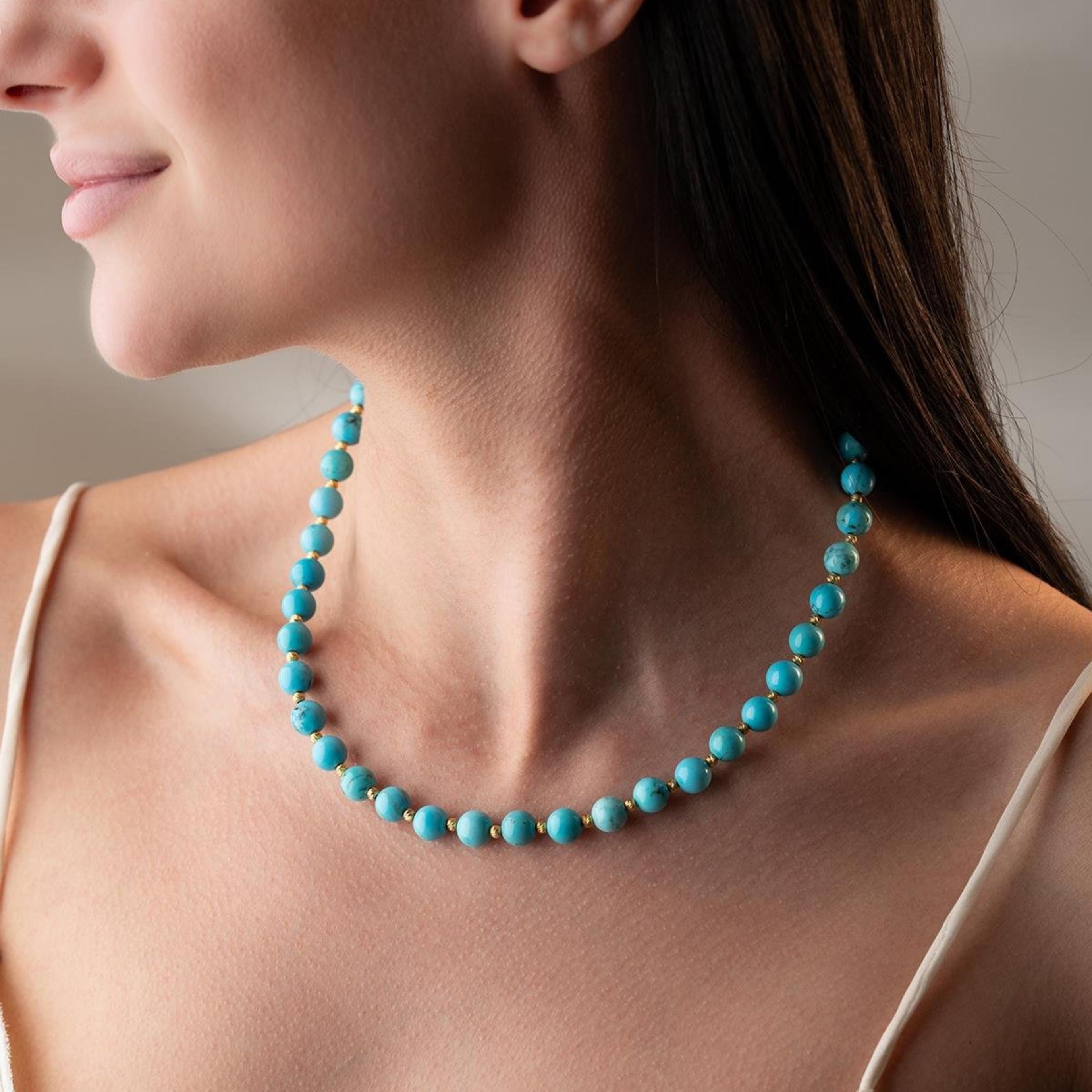 Turquoise Cube Choker: Sterling Silver Clover Pendant, Boho Necklace