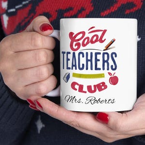 Personalized Teacher Mug, cool teachers club, teacher gifts, Teacher Appreciate Gifts, Male teacher gifts, Teacher gifts basket, Teacher mug