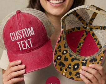Custom Text Embroidered Hat for Women, Personalized Bachelorette Party Hat, Girls Trip Vacation Cap, Custom Trucker Hat, Bridal Squad Gift