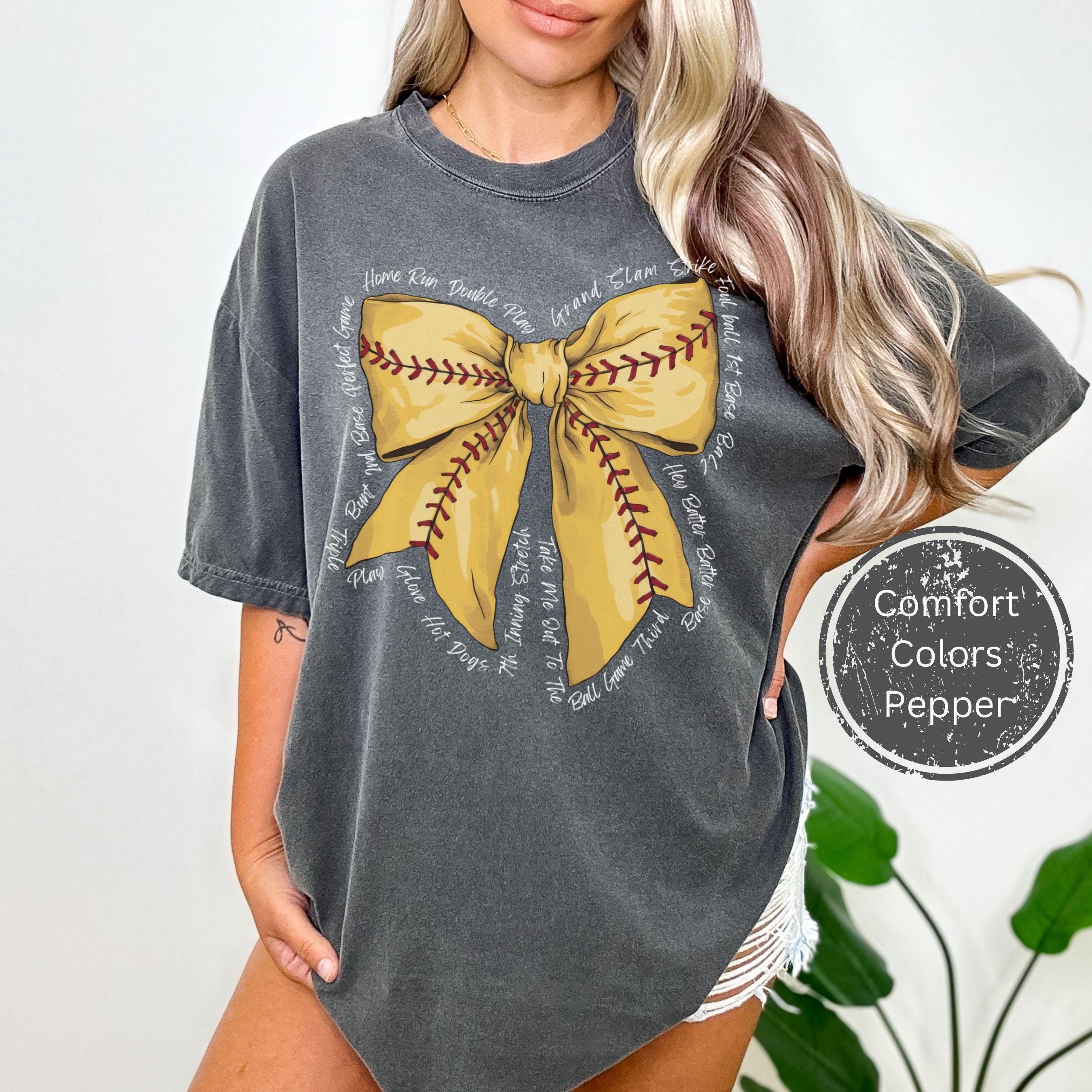 Coquette Softball shirt, Coquette Softball shirt, Softball Shirt, Softball Bow Shirt, Softball Mom Shirt, Game Day Shirt, Sports Gift, Bow T