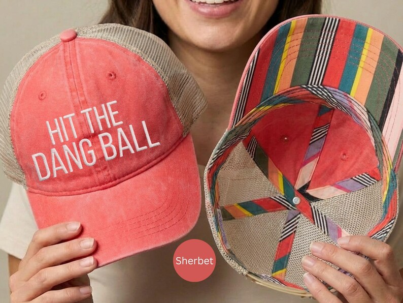 Embroidered Hit the Dang Ball Hat, Baseball Mom Cap, Softball Mom Hat, Trucker hat for women, Baseball Snapback Trucker Hat, Trendy Hat image 18
