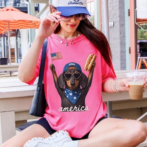 Patriotic Dachshund Shirt, 4th of July Shirt, Funny Weenie Dog Shirt, Doxie lover, Independence Day Shirt, Dog Lover Gift, Patriotic Shirt image 15