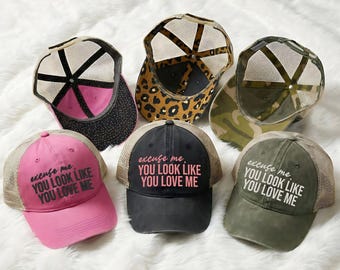 Excuse Me You Look Hat, Embroidered Funny Country Concert Cap, Western Trucker Hat, Bachelorette Party Hat, Wife Gift for Her, Baseball Caps