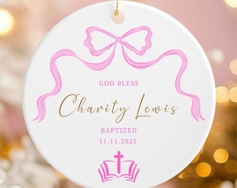Personalized Baptism Ornament: Goddaughter Keepsake Gift