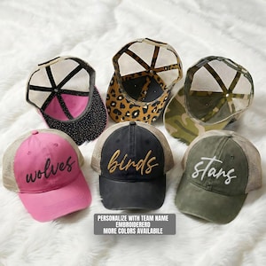 Custom Team Name Hat, Embroidered Trucker Hat Women, Game Day Hat, Personalized Sports Team Cap, Team Mom Hat, Baseball hat, Custom Text Hat