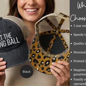Embroidered Hit the Dang Ball Hat, Baseball Mom Cap, Softball Mom Hat, Trucker hat for women, Baseball Snapback Trucker Hat, Trendy Hat image 3