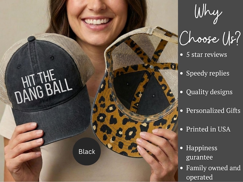 Embroidered Hit the Dang Ball Hat, Baseball Mom Cap, Softball Mom Hat, Trucker hat for women, Baseball Snapback Trucker Hat, Trendy Hat image 3