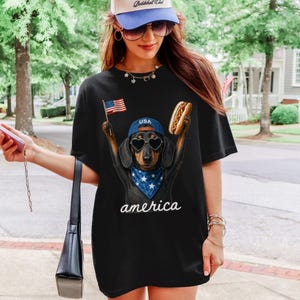 Patriotic Dachshund Shirt, 4th of July Shirt, Funny Weenie Dog Shirt, Doxie lover, Independence Day Shirt, Dog Lover Gift, Patriotic Shirt image 11