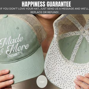 Made for More Hat, Christian Hat for Women, Faith Baseball Cap, Inspirational Gift, Vintage Mesh Hat, Trucker hat for women, Her Tess Hat image 17