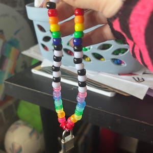 Rainbow kidcore glow-in-the-dark choker