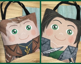 Sam and Dean 'Hero Hugger' supernatural Tote Bag Custom Design