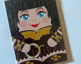 Xena Warrior Princess A5 Greeting Card with envelope