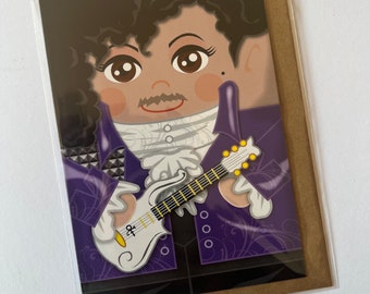 Purple Rock Icon A5 Greeting Card with envelope