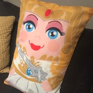 classic Old School She-ra Princess of Power 'Hero Hugger' Decorative Pillowcase Custom Design image 3
