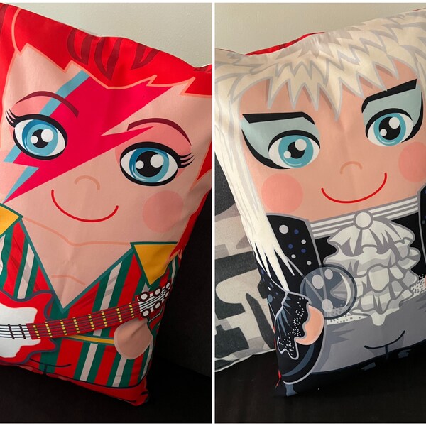 David Bowie 'Hero Hugger' Double Sided Pillowcase Toy Custom Design
