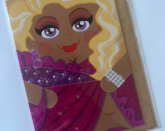 Rupaul Drag Queen A5 Greeting Card with envelope LGBT