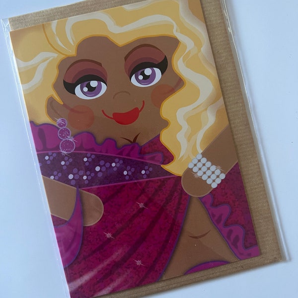 Rupaul Drag Queen A5 Greeting Card with envelope LGBT