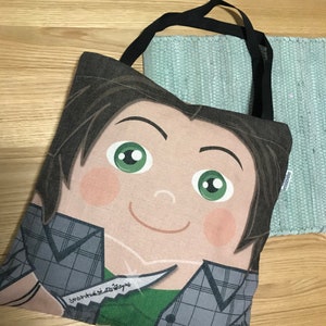 Sam and Dean 'Hero Hugger' supernatural Tote Bag Custom Design image 3
