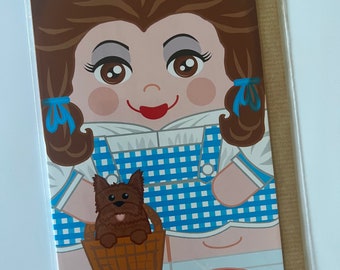 Dorothy and Toto Wizard of Oz A5 Greeting Card with envelope