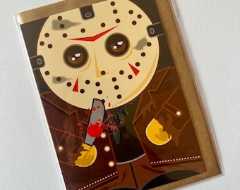Jason Vorhees A5 Greeting Card with envelope
