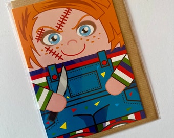 Chucky A5 Greeting Card with envelope