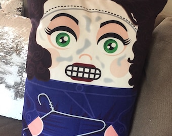 Mommie Dearest No Wire Hangers &#39;Hero Hugger&#39; Decorative Pillowcase Custom Design