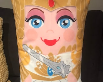 Klasyczna, Old School She-ra Princess of Power 'Hero Hugger' dekoracyjna poszewka na poduszkę z nadrukiem na zamówienie