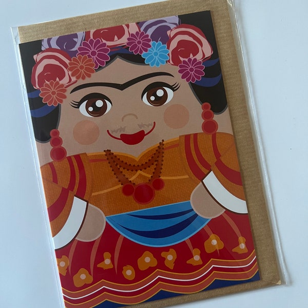 Frida Mexico A5 Greeting Card with envelope