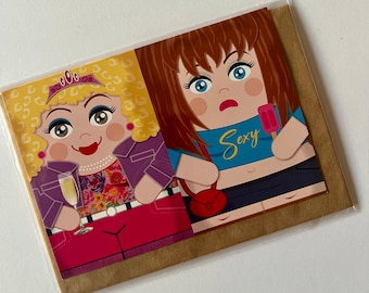 Kath and Kim A5 Greeting Card with envelope