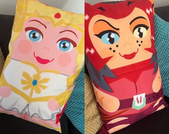 She-ra and Catra Princesses of Power 'Hero Hugger' Decorative Pillowcase Custom double sided Design